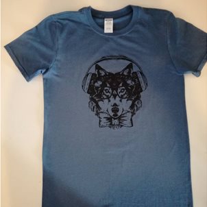 Image of product T-SHIRT ΛΥΚΟΣ ΜΕ ΑΚΟΥΣΤΙΚΑ